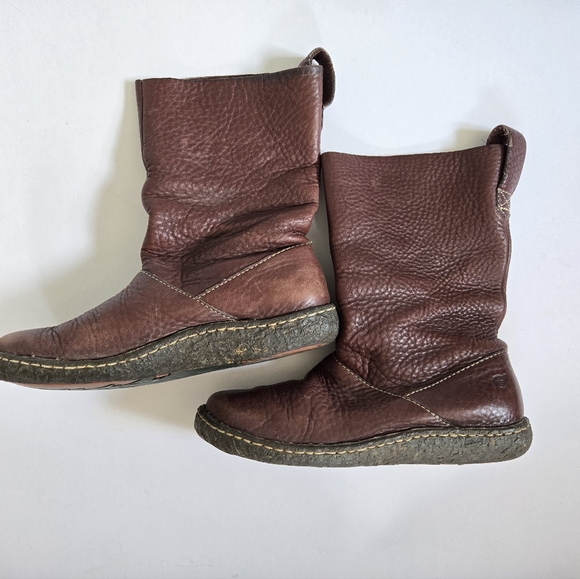 Born Shavano pebbled leather mid-calf boots womens size 8.5 - Picture 1 of 10